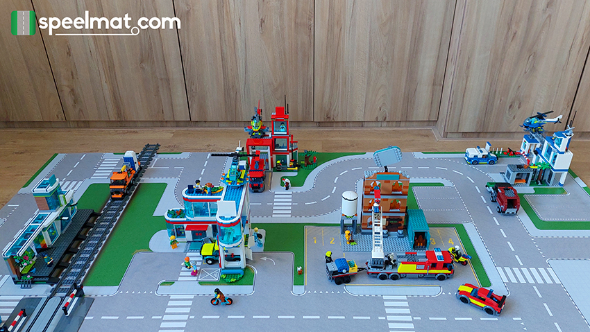 Levendig wolf partij Speelmat voor LEGO City Spoorwegen - Speelmat