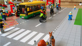 Speelmat voor LEGO City met bushalte en wegen