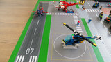 Speelmat voor LEGO City met vliegveld en landingsbaan
