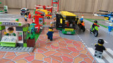 Speelmat voor LEGO City plein met bushalte